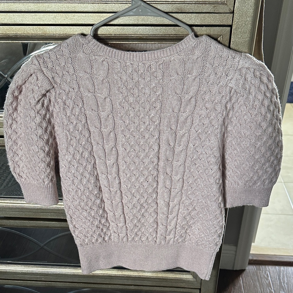 Express Blush Cable Knit Sweater - Picture 2 of 3